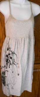 FOX RIDERS GIRLS~ HEATHER GRAY LUXE ROSES & CHAINS SUN DRESS L  
