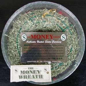 Shredded Money Wreath Authentic US Currency  