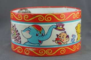 Vintage Circus Animal J CHEIN Toy Tin Lithograph Drum  