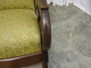 Antique Dark Walnut Bentwood Rocker w Extra Nice Upholstery MUST SEE 