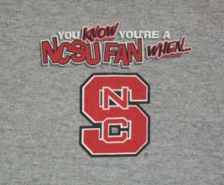NORTH CAROLINA STATE NCSU WOLFPACK FAN t shirt XL football college 