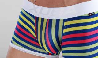 XUBA Mens Low Rise Sexy Stripe Underwear Trunk Boxer Brief 1119 S,M,L 