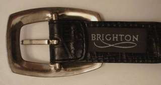 Womens Black Braided Brighton Belt Small 1996  