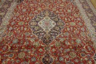 LARGE TRADITIONAL FLORAL RED 10X13 KASHAN PERSIAN ORIENTAL AREA RUG 