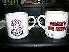 WENDYS WHERES THE BEEF COFFEE CUP MUG LOT OF 2