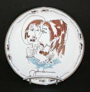 Beatles John Lennon Art LOOKING BACK Collector Plate  