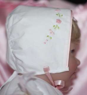 NWT NEW NEWBORN 0 Girls Will’Beth Willbeth Dress Bonnet  