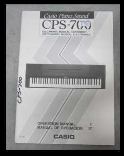   CPS 700 Manual. SOLD AS IS NO REFUNDS OR EXCHANGES.   Item Number9197