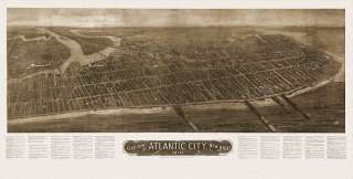 Old Map Atlantic City New Jersey 1910 Atlantic County  