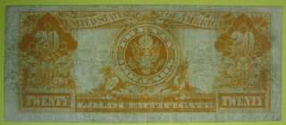 1922 $20 GOLD Certificate IN GOLD COIN  
