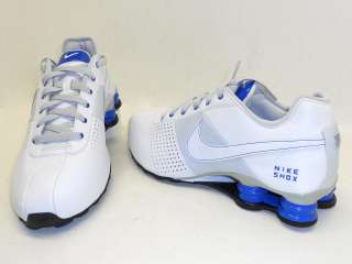 Nike Mens Shox Deliver Running Shoes White Blue Size 9 NWOB  