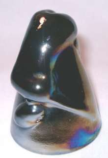 Black Carnival Glass Bottoms Up Shot Glass  