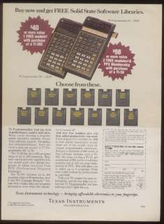 1980 Texas Instruments TI 58C 59 calculator print ad  