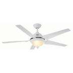  54 In. White Remote & High Efficiency Ceiling Fan