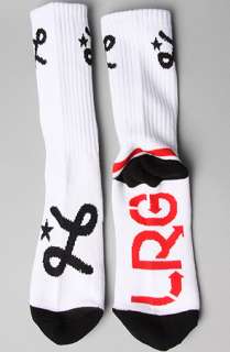 LRG Core Collection The Core Collection Crew Socks in White 
