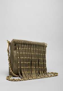 CHARLIE MY LOVE Mini Cheyenne Studded Purse in Taupe/Gold at Revolve 