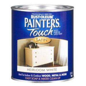 Rust Oleum Painters Touch 1 qt. Heirloom White Satin Latex Multi 