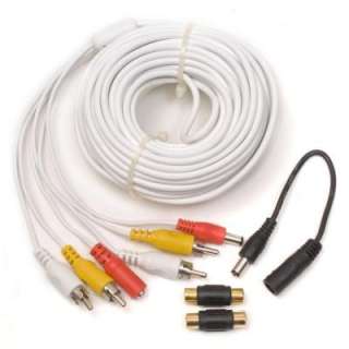 60 ft. Audio, Video and Power Extension RCA Cable with Gender Changer