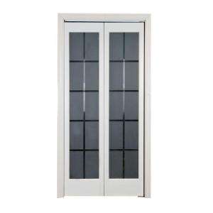   Glass Universal/Reversible Bi Fold Door 873726WT 