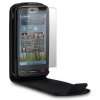 Leder Tasche für das Nokia C6 01 inkl. Displayschutzfolie schwarz