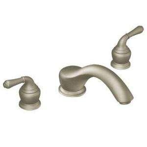   Monticello 2 Handle Deck Mount Roman Tub Faucet Trim in Brushed Nickel