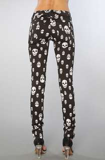 Tripp NYC The Skull Printed Skinny Pant in Black White  Karmaloop 