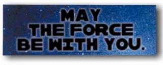 Star Wars MAY THE FORCE BE WITH YOU Logo Sticker NEW  