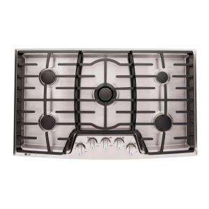 LG Electronics 36 In. Recessed Gas Cooktop in Stainless Steel 