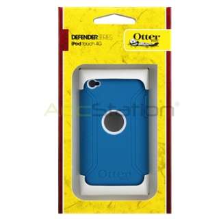 For iPod Touch 4 G 4th Gen OEM Otterbox Defender Case Cover BLUE WHITE 