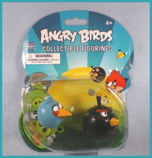ANGRY BIRDS Blue and Black Birds Collectible Figurines New in Package 