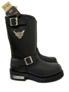   Mega Conductor STEEL TOE Black Leather Boots 91137 WIDE WIDTH  