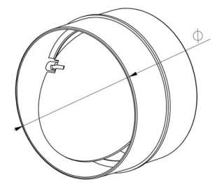 Verbinder Rückstauklappe Lüftungsrohr Ø 100 mm KO100 22  