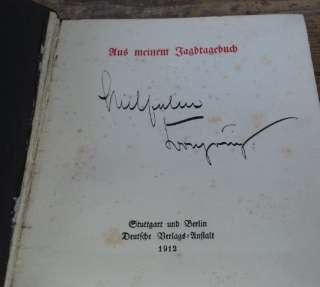 altes Buch Au Meinem Jagd Tagebuch 1912 Jagdbuch  