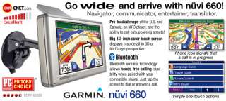 Garmin Nuvi 660 Personal GPS Navigation with 4.3 Widescreen Bluetooth 