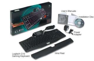 Logitech G19 Gaming Keyboard, Tiltable Color Display, Customizable 