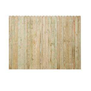 Ft. X 6 Ft. Wood 3 Rail Dog Ear Fence Panel 127183  