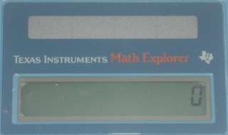 Texas Instruments Math Explorer Solar Power Calculator  