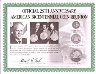 Signed Bicentennial Coins Designer Proof Set/ PCGS cert  