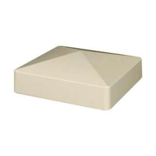 in. x 5 in. Vinyl Fence Tan External Pyramid Post Cap 116089 at The 