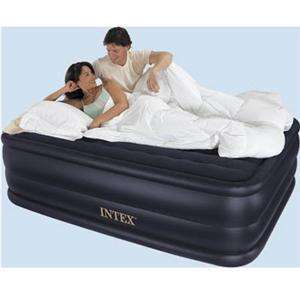   up inflate inflatable portable air bed mattress bedding queen raised