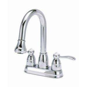Belle Foret 4 in. 2 Handle High ArcBathroom Faucet in Chrome with Pull 