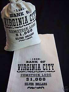 CANVAS (MONEY BAG)   VIRGINIA CITY   (9x17)^  