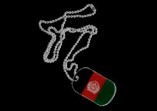 Dog Tag Kette mit Anhänger Fahne Afghanistan 3x5 DogTag  