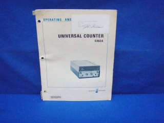 HP 5302A Universal Counter Operating & SERVICE Manual  