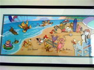 HANNA BARBERA SIGNED LIMITED EDITION CEL SCOOBY SURFING  