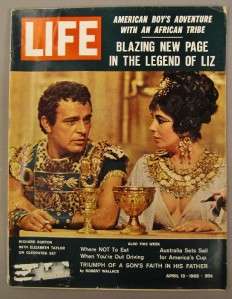 Elizabeth TAYLOR LIFE Cleopatra Anthony April 13 1962  