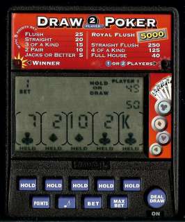   PLAYER POKER 5000 ELECTRONIC HANDHELD CASINO CARD GAME LCD TOY  