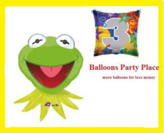 THE MUPPETS MOVIE KERMIT FROG 1st 2nd 3rd 4th birthday party balloons 