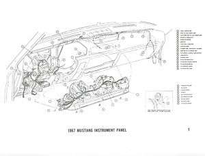Elektrischer Schaltplan Ford Mustang 67 Ausf.14 Seiten  