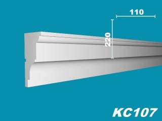 Meter Fassadenprofil Fassaden Gesims 220x110mm, KC107  